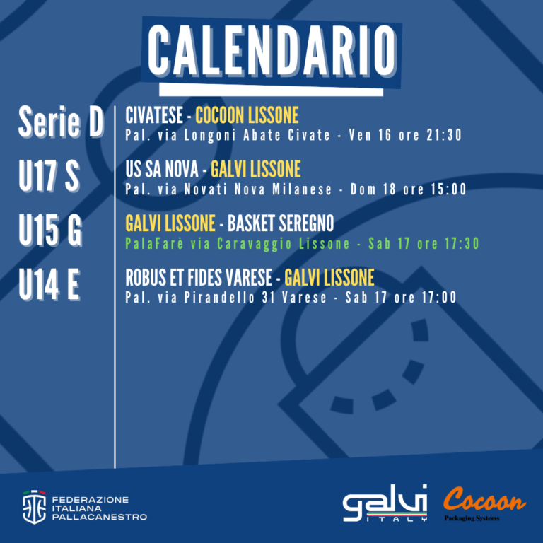 Scopri di più sull'articolo GIOVANILI – CALENDARIO